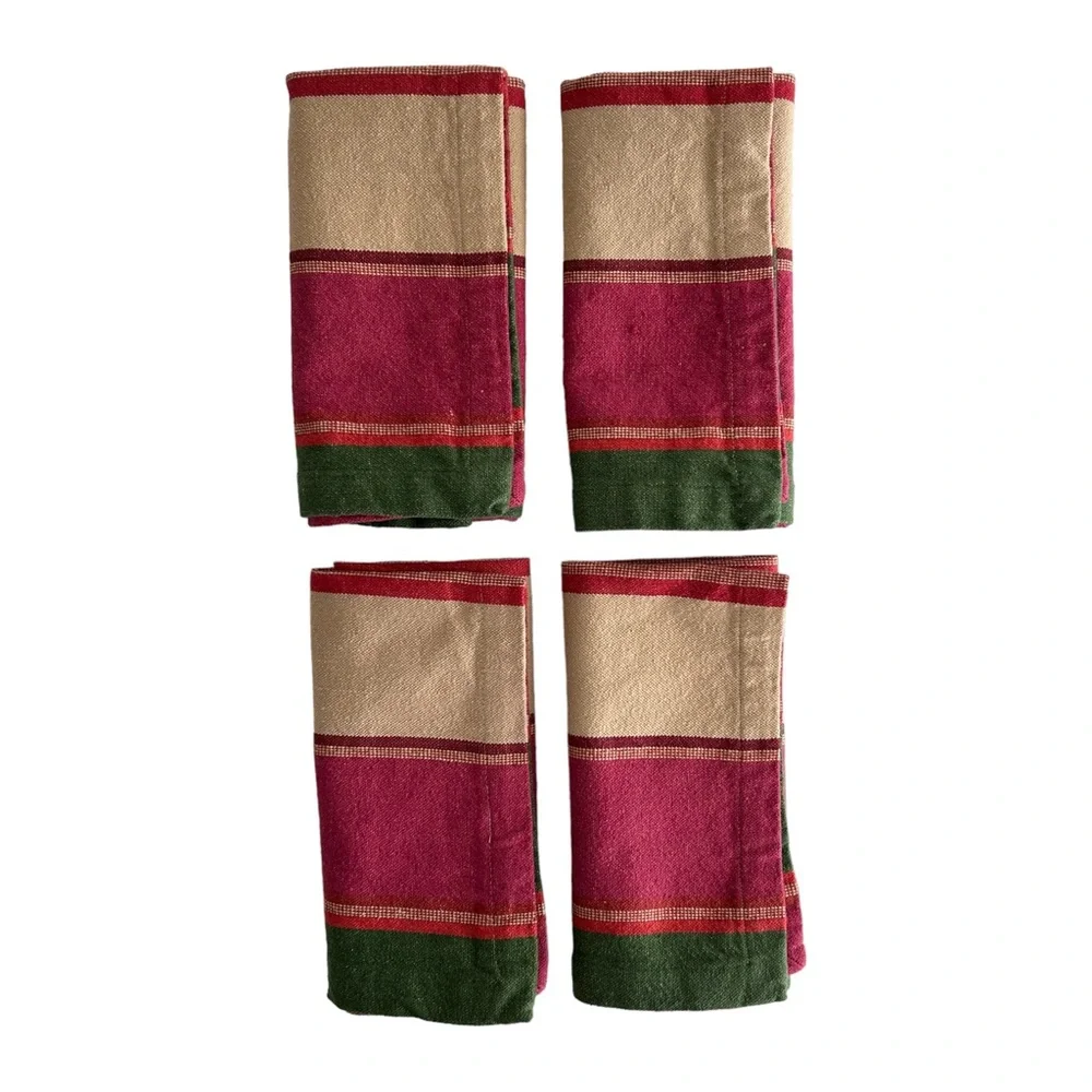 Pottery Barn Hermosa Stripe Napkins Set of 4